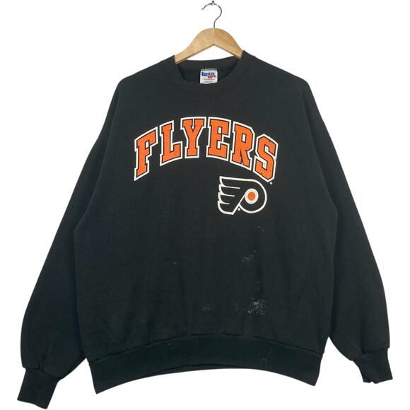 Vintage Philadelphia Flyers Chest Spellout NHL Crewneck XL - Picture 1 of 7